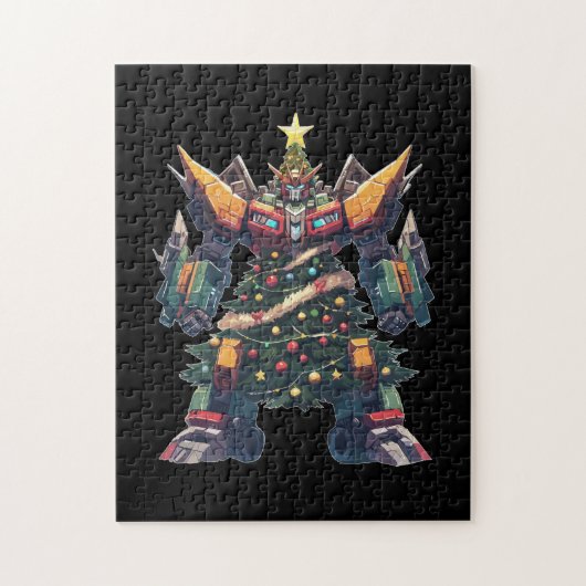 Künstlicher Weihnachtsbaum-Roboter Puzzle (Vertikal)