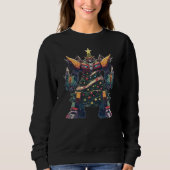 Künstlicher Weihnachtsbaum-Roboter Sweatshirt (Vorderseite)