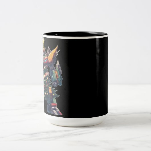 Künstlicher Weihnachtsbaum-Roboter Zweifarbige Tasse (Mittel)