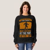 Künstliches Bein und Beinprothese Sweatshirt (Vorne ganz)