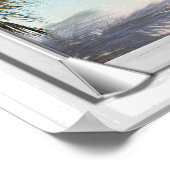 Künstliches Fenster mit Blindfarben mit Blick auf Poster (Ecke)