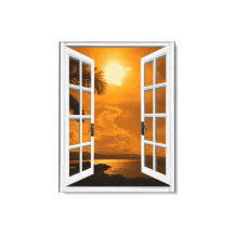 Künstliches Fenster "Tropical Sunset View"