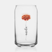 Künstliches Glas Blume Geburt Zylinder Vorname (Rückseite)