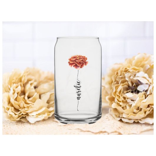 Künstliches Glas Blume Geburt Zylinder Vorname