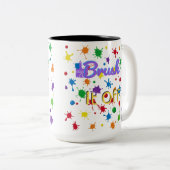 Künstliches inspirierendes Zitat "Brush It Off" Ge Zweifarbige Tasse (VorderseiteRechts)