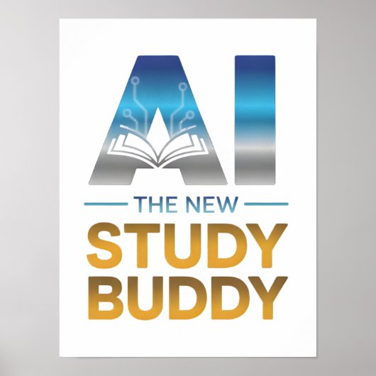 Künstliches Intelligenz-Studienbuddy-Design Poster (Vorne)
