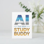Künstliches Intelligenz-Studienbuddy-Design Postkarte (Stehend Vorderseite)