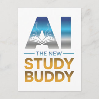 Künstliches Intelligenz-Studienbuddy-Design Postkarte