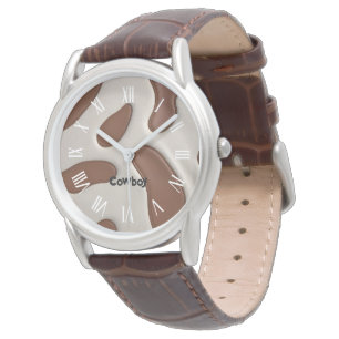 Künstliches Kuhleder Moderne Luxus Elegante Kollek Armbanduhr