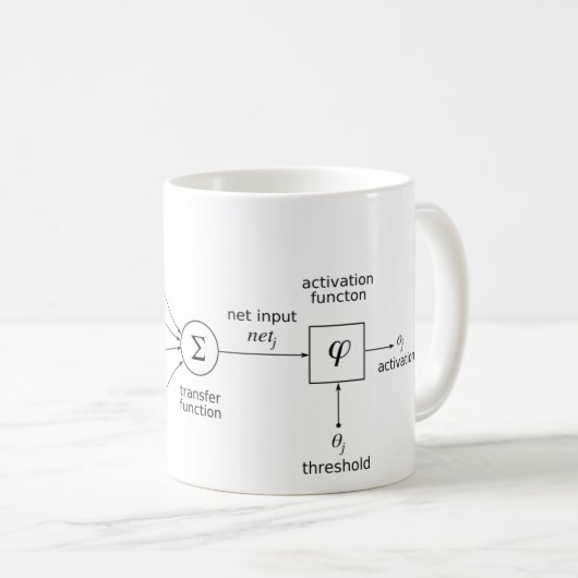 Künstliches neurales Netz Kaffeetasse (VorderseiteRechts)