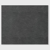 Künstliches schwarzes Leder Geschenkpapier (Flach)