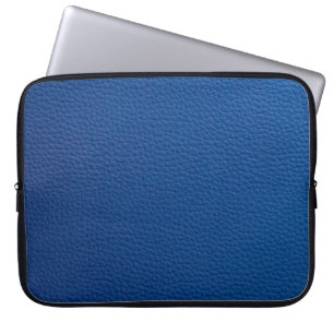Künstliches weiches blaues Leder. Kunstledertextur Laptopschutzhülle