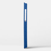 Künstliches, weiches, blaues Leder. Ledertextur au Case-Mate iPhone Hülle (Rückseite / Links)