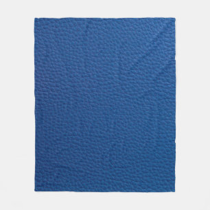 Künstliches, weiches, blaues Leder. Ledertextur au Fleecedecke