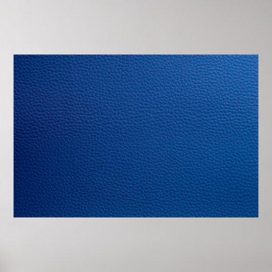 Künstliches, weiches, blaues Leder. Ledertextur au Poster (Vorne)