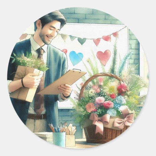 Künstliches WertungsNotebook Runder Aufkleber (Vorderseite)