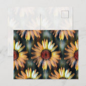 Kunstlichtblume Herbst Postkarte (Vorne/Hinten)