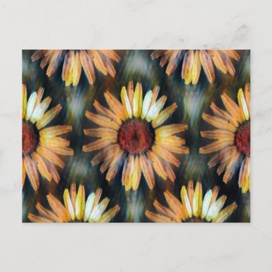 Kunstlichtblume Herbst Postkarte (Vorderseite)