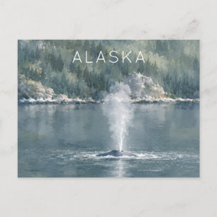 Kunstliebhaber Alaska-Fjord-Szenerie Feiertagspostkarte