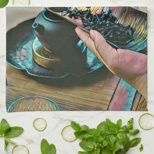 Kunstliebhaber Geschirrtuch (Gefaltet)