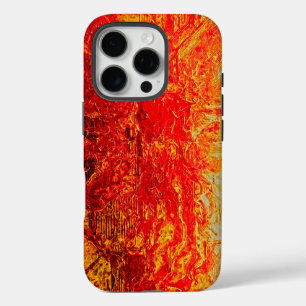 Kunstliebhaber und Trendsetter rot und gelb iPhone 16 Pro Hülle