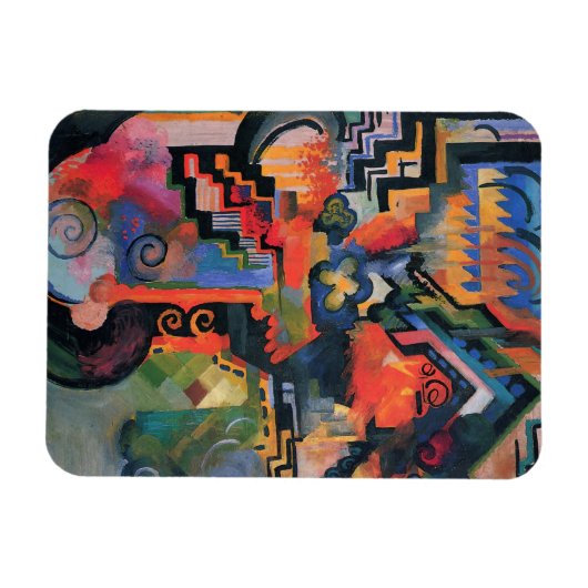 Kunstmagnet "Farbkomposition" Magnet (Horizontal)