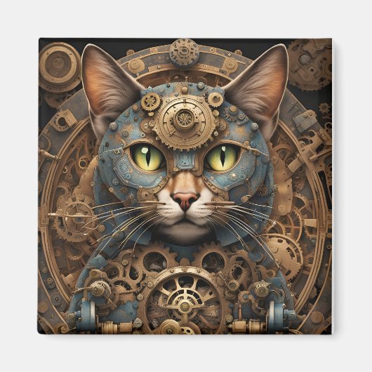 Kunstmagnet für Katzenkatze Magnet (Vorne)