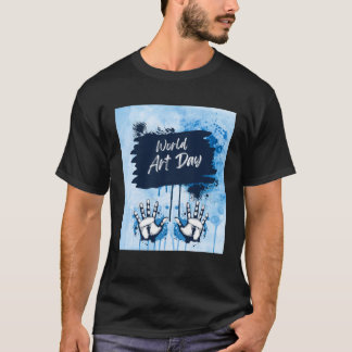 Kunstmalerei am Welttag Kunst T-Shirt
