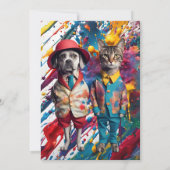 Kunstmalerei auf dem Sip and Paint Party künstleri Einladung (Rückseite)