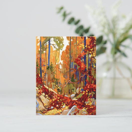 Kunstmalerei Autumn Garland Postkarte (Stehend Vorderseite)