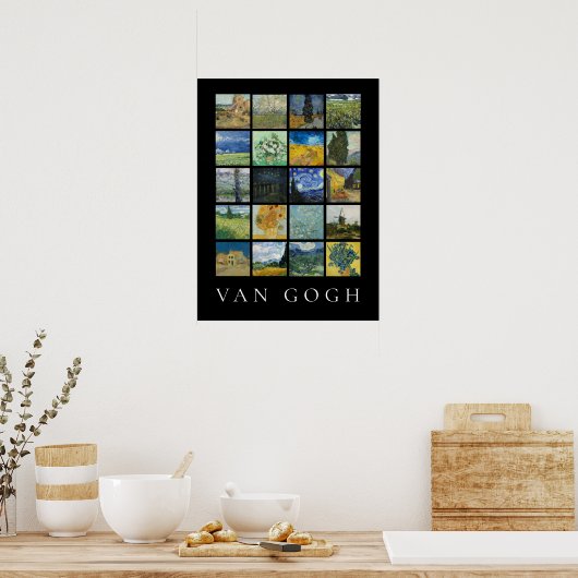 Kunstmalerei Collage Vincent Van Gogh Poster (Küche)