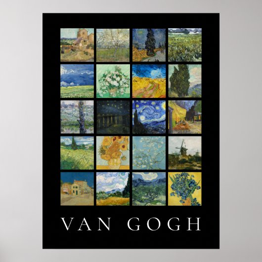 Kunstmalerei Collage Vincent Van Gogh Poster (Vorne)