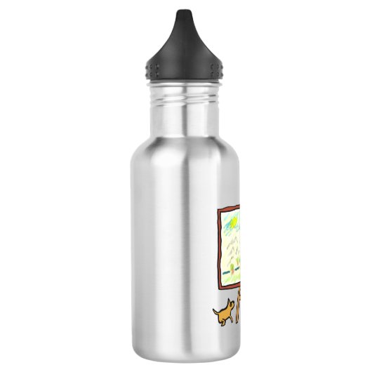 Kunstmalerei Edelstahlflasche (Links)