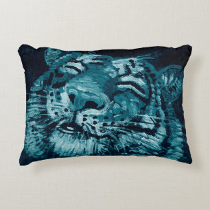 Kunstmalerei Fine Art Öl Farbe süßer Tiger in Dunk Dekokissen