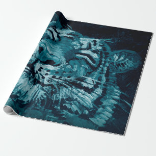 Kunstmalerei Fine Art Öl Farbe süßer Tiger in Dunk Geschenkpapier