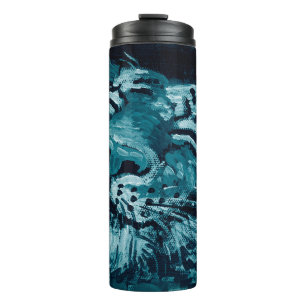 Kunstmalerei Fine Art Öl Farbe süßer Tiger in dunk Thermosbecher