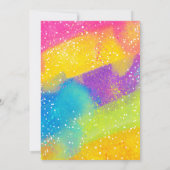 Kunstmalerei Geburtstagsparty Einladung, Regenboge Einladung (Rückseite)
