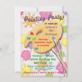 Kunstmalerei Geburtstagsparty Einladungen (Vorderseite)