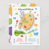 Kunstmalerei Geburtstagsparty Einladungen (Vorne/Hinten)