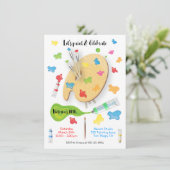 Kunstmalerei Geburtstagsparty Einladungen (Stehend Vorderseite)