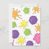 Kunstmalerei Geburtstagsparty Einladungen (Rückseite)