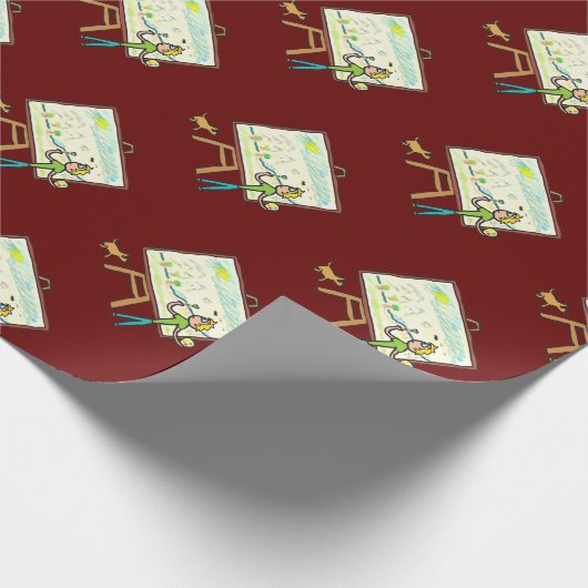 Kunstmalerei Geschenkpapier (Ecke)