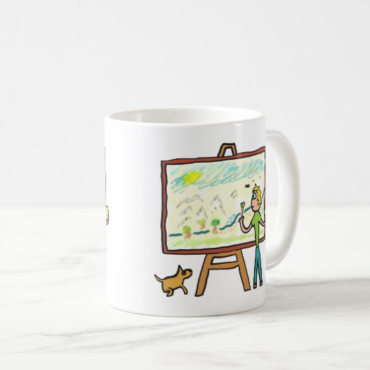 Kunstmalerei Kaffeetasse (VorderseiteRechts)
