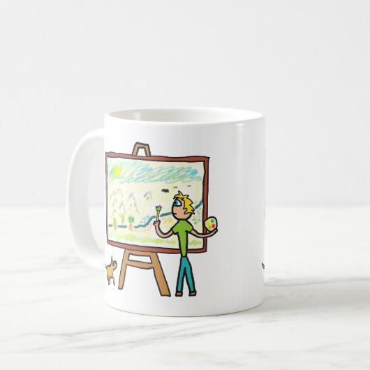 Kunstmalerei Kaffeetasse (Vorderseite Links)