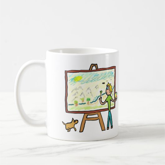 Kunstmalerei Kaffeetasse (Links)