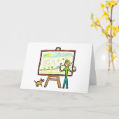 Kunstmalerei Karte (Gelbe Blume)