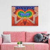 Kunstmalerei Leinwand Druck Konversation Doppel (Insitu (Wohnzimmer))