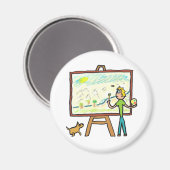 Kunstmalerei Magnet (Vorderseite/Rückseite)