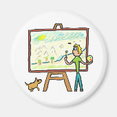 Kunstmalerei Magnet (Vorne)