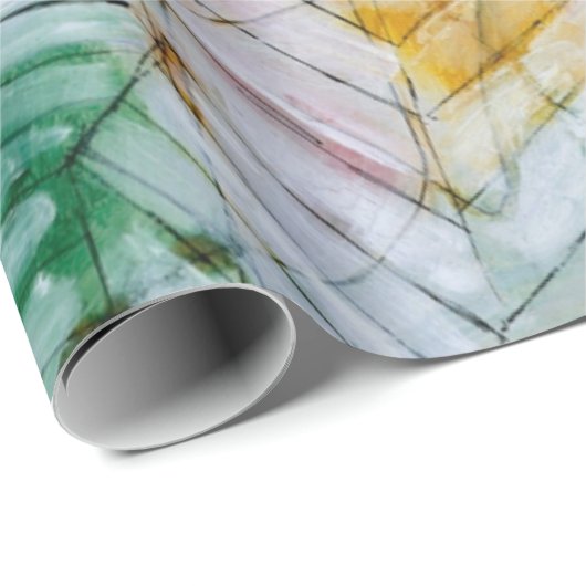 Kunstmalerei Muster Wrapping Paper Geschenkpapier (Rolleneckpunkt)